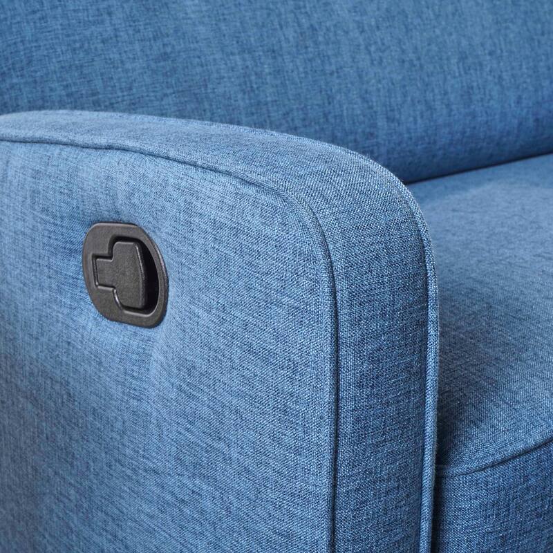 47"Wide Manual Recliner Chair for Adults, Single Reclining Sofa Chair Fabric Upholstered Living Room Chair Modern Club Chair