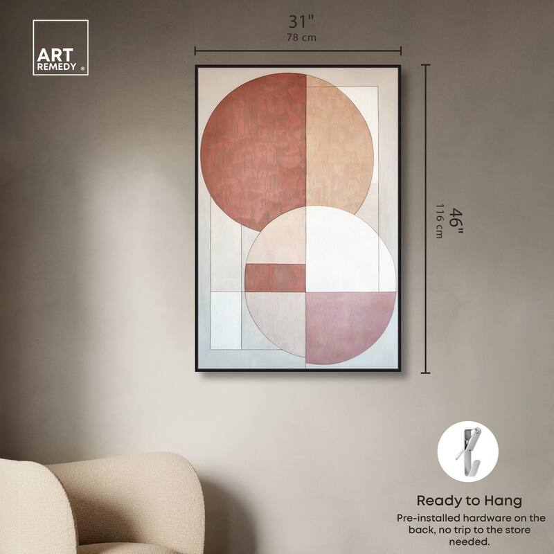 Modernist Circles I Canvas by Art Remedy