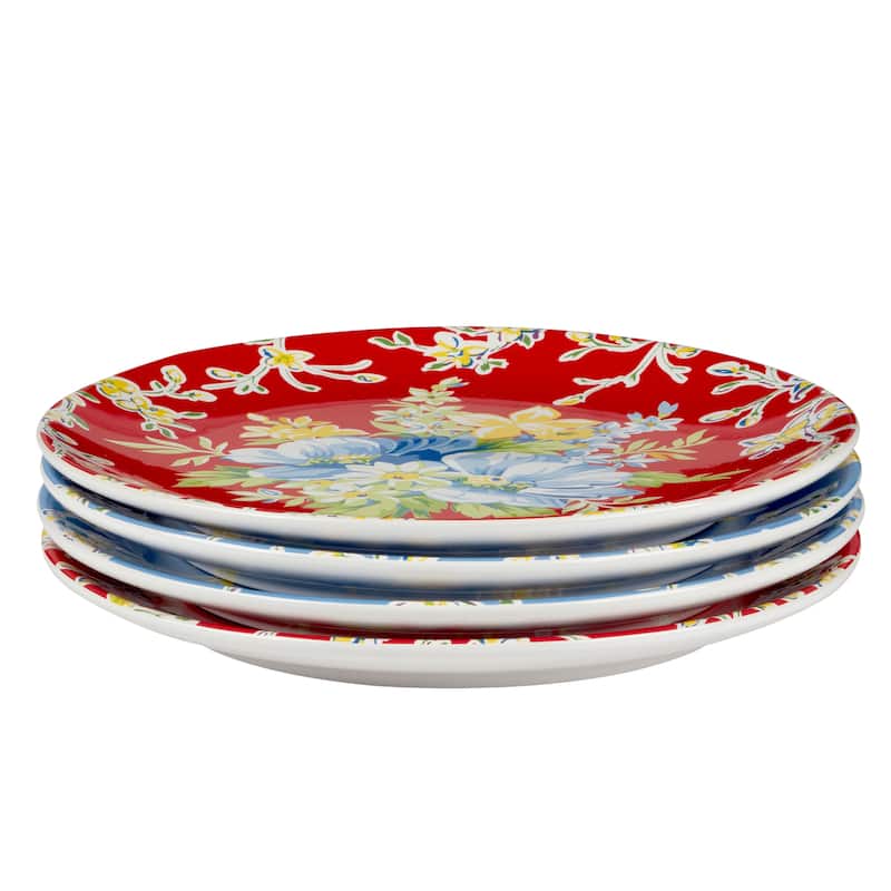 Certified International Blossom Set of 4 Dinner Plates - 11" Diam x 1"