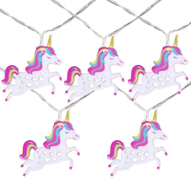 10 B/O LED Warm White Unicorn Mini Lights - 3 Ft Clear Wire - 48"