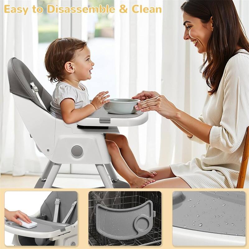 6-in-1 Portable Feeding Rocking Seat Baby High Chair