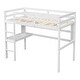 preview thumbnail 9 of 11, Kids and Baby Twin Loft Bed with Built-in Desk and Bookcase,Guardrails and Ladder