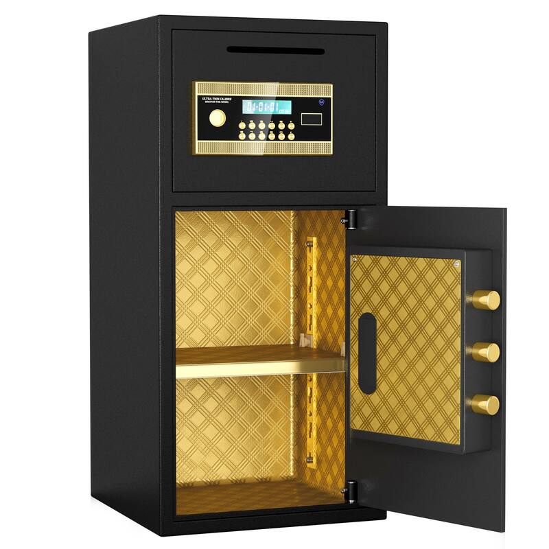 Large Double-door Coin-operated Safe,Digital Security Safe with Fireproof and Waterproof Bag,6.0 Cubic Feet Safe Box