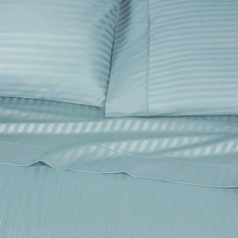 Superior Gyda Deep Pocket 400-Thread Count Striped Egyptian Cotton Sheets