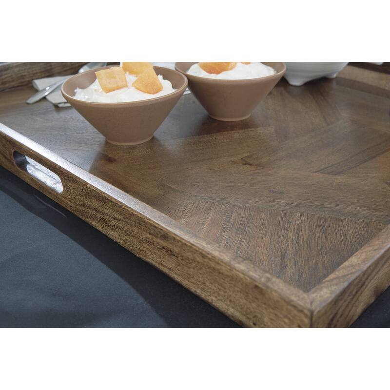Signature Design by Ashley Heddford Brown Tray - 27" W x 27" D x 2" H