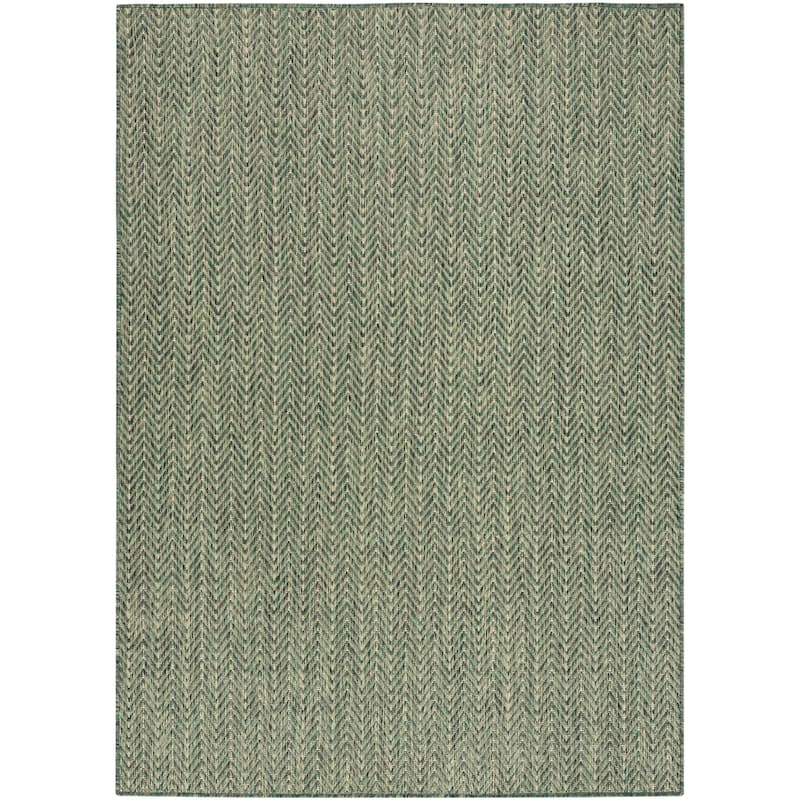 Nourison Horizon Indoor/Outdoor Chevron Area Rug - 6' x 9' - Green