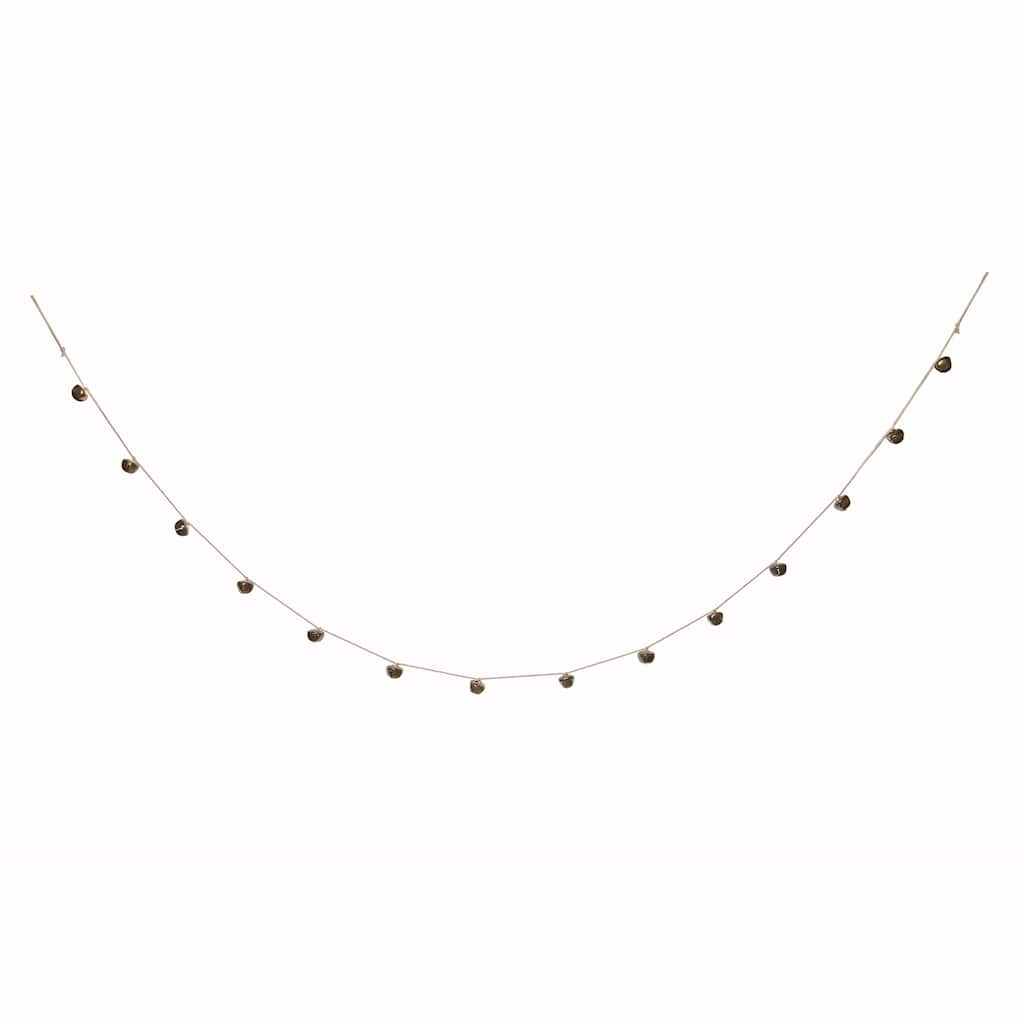 Transpac Metal White Christmas Jingle Bell Garland