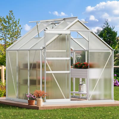 Moasis 6' X 6' Polycarbonate Walk-in Hobby Garden Greenhouse with Aluminum Frame
