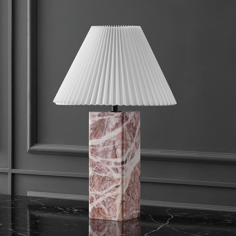 SAFAVIEH Couture Mackenzie Square Marble Table Lamp - 16"W x 16"D x 25"H