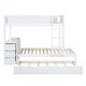 preview thumbnail 44 of 53, Twin-Over-Twin Bunk Bed with Twin size Trundle, Storage and Desk,Multifunctional Bunk Bed With Storage