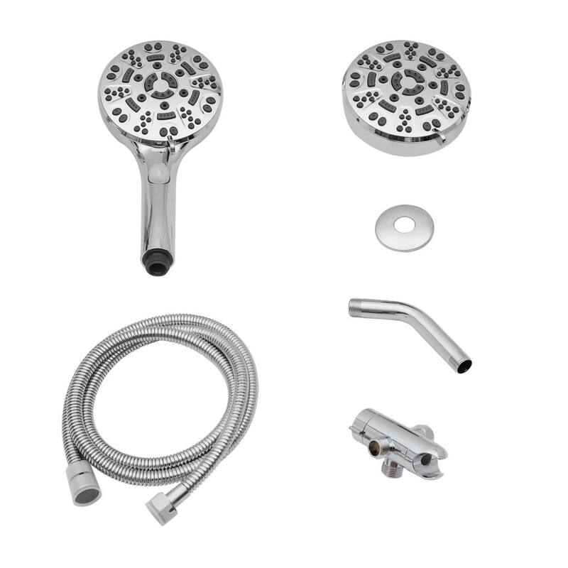 Kichae 8-seting Rainfall Showerhead and Handheld Shower (with Pause Switch)