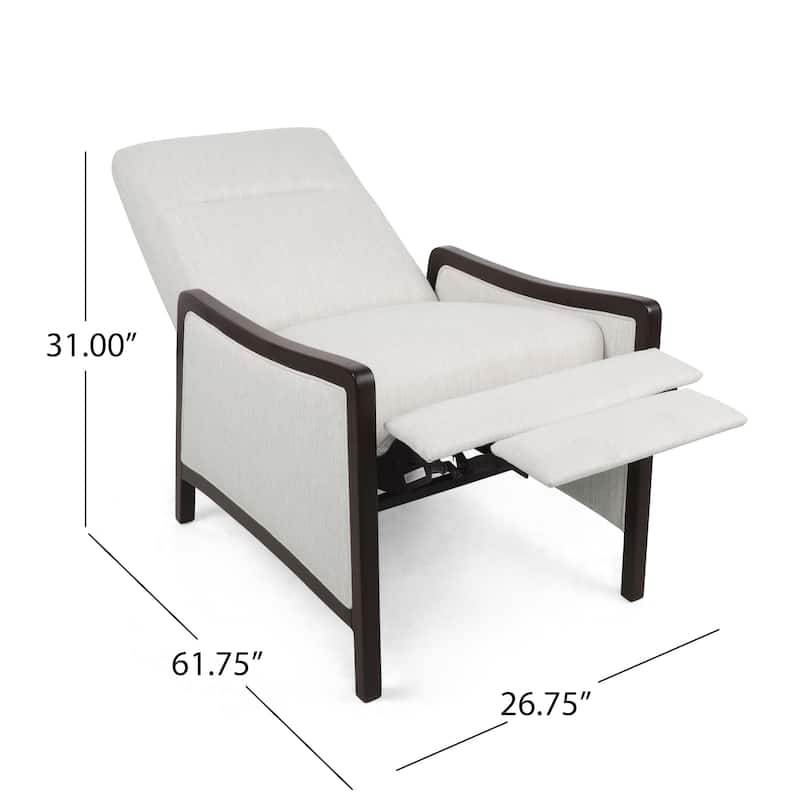 Veatch Contemporary Upholstered Pushback Recliner by Christopher Knight Home