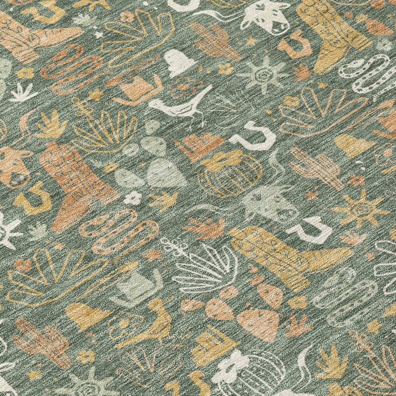 Machine Washable Indoor/ Outdoor Cowboy Dallas Chantille Rug