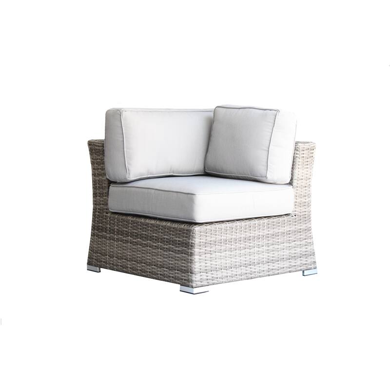 LSI 8 Piece Sectional Seating Group With Olefin Grey Cushions