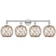 Option Polished Nickel / Clear Glass with Brown Rope