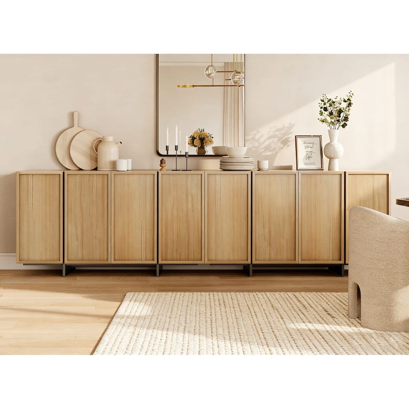 WAMPAT Buffet Cabinets, Modern Sideboard with Large Storage Space and T-Shaped Legs for Dinning Room, Kitchen