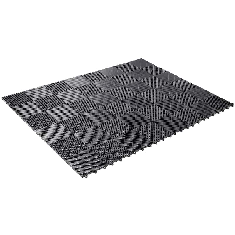 Anmytek Heavy Duty Interlocking Garage Floor Tiles Modular Plastic Snap Together Non Slip Drainage Mats