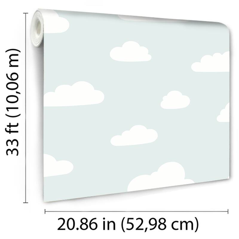 Veer Decor Clouds Pastel Wallpaper. - N/A