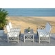 preview thumbnail 3 of 4, SAFAVIEH Outdoor Living Fontana Grey Wash/ Beige 4-piece Patio Set