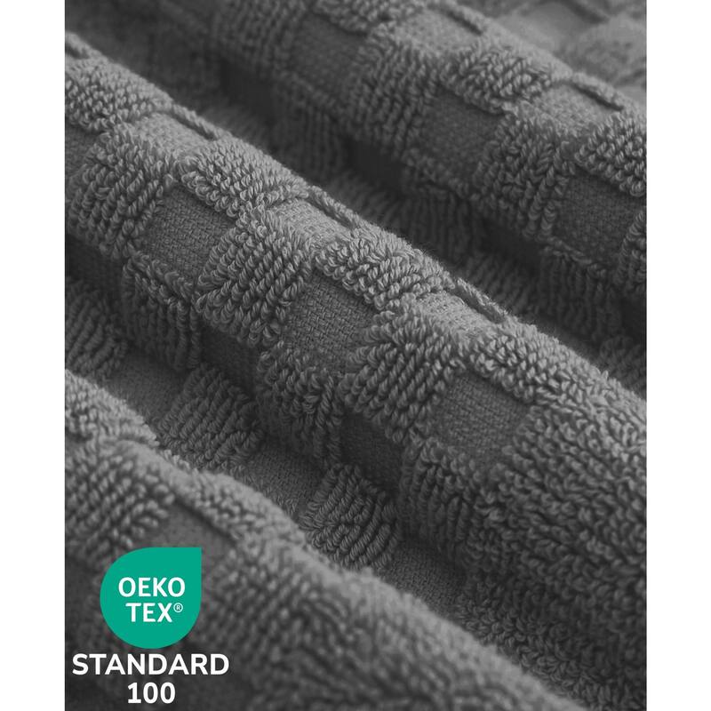 Feather and Stitch NY 650 GSM Premium Cotton 6 Piece Towel Set Super Absorbent Quick Dry Spa Quality