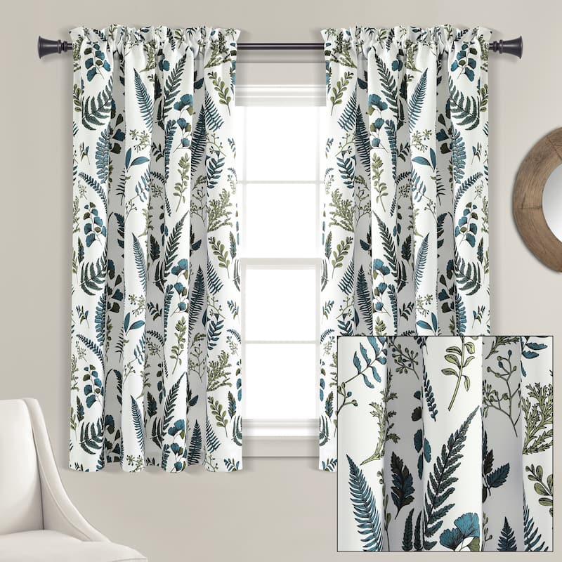 Lush Decor Devonia Allover Light Filtering Window Curtain Panel Pair