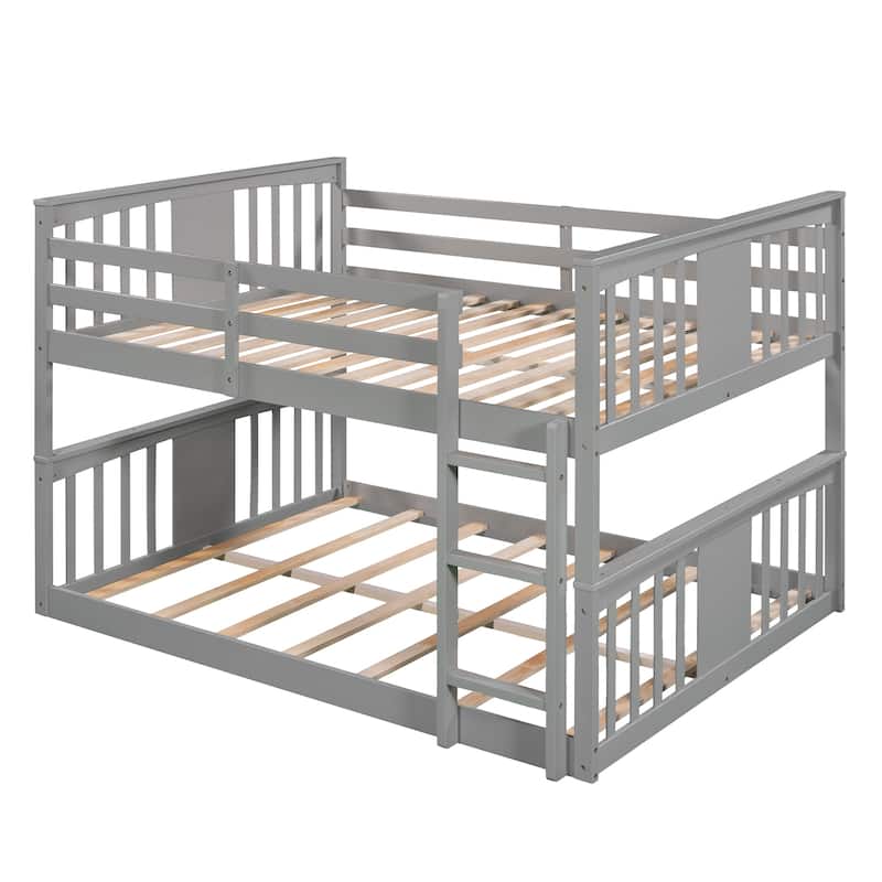 Wooden Bunk Bed with Ladder