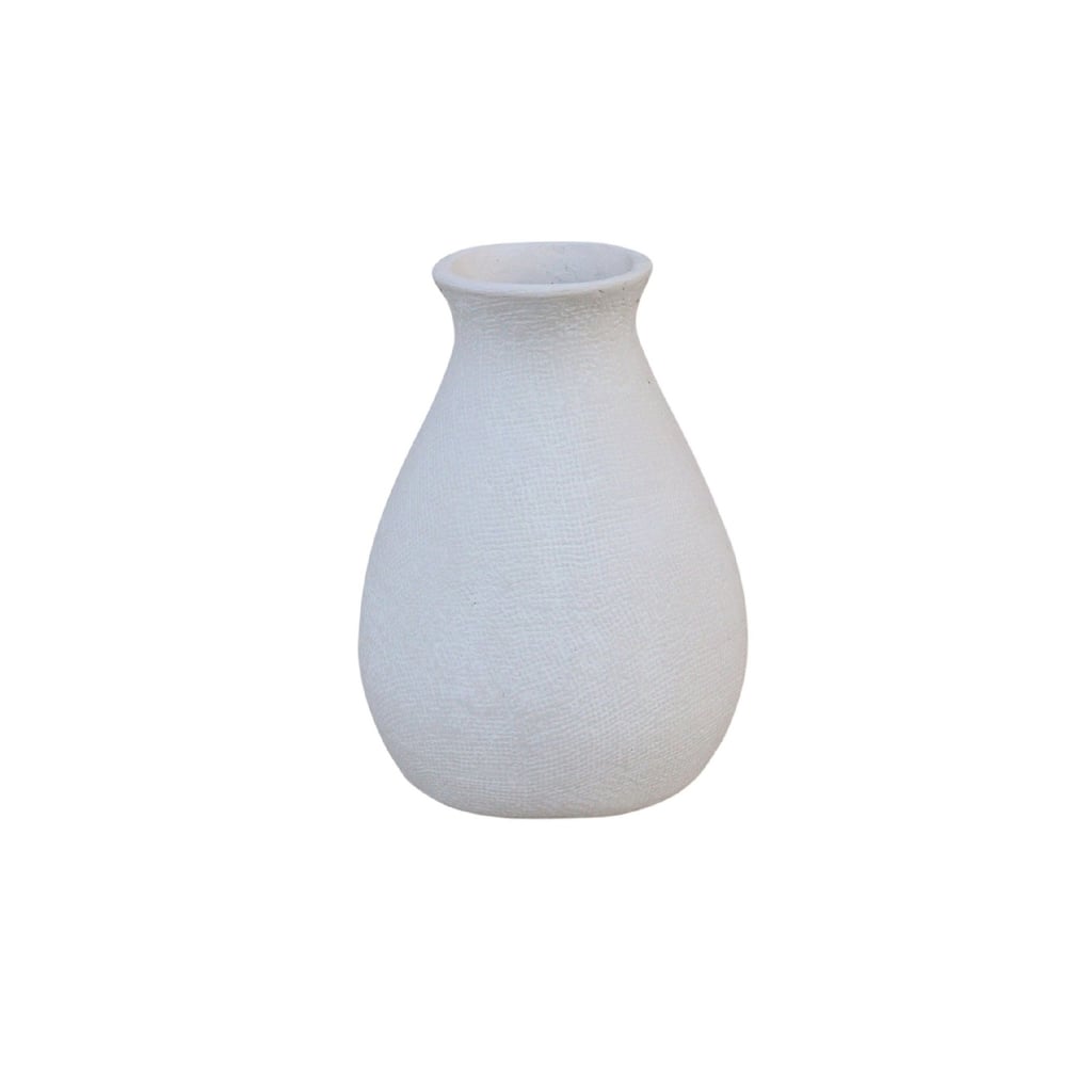 Paper Mache Vase - 11.25" - White
