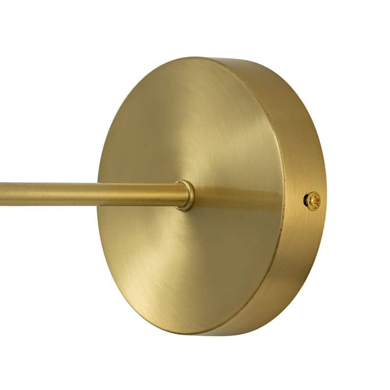 Modern Mid-Century Opal Glass Globe Brass Single Wall Lamp