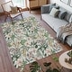 preview thumbnail 1 of 10, Gertmenian Crystal Print Soft Flat Pile Polyester Slip Resistant Washable Indoor Printed Area Rug Collection 5' x 7' - Thea Sage - Rectangle