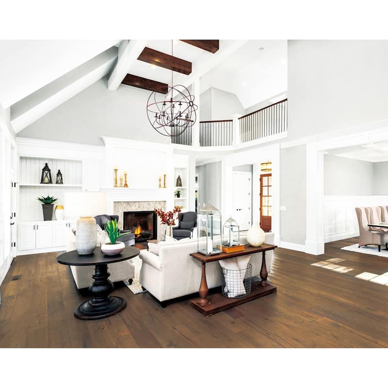 Arza 12 Light Up Chandelier With Brown Finish