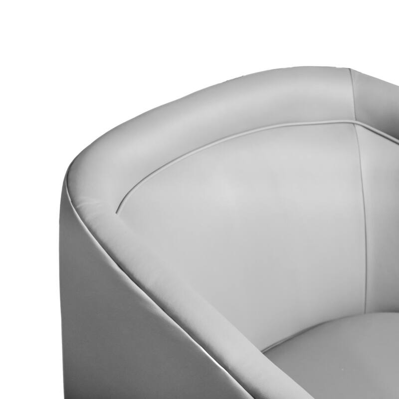 Traditional Club Style Upholstered Accent Chair with 360° Swivel Metal Base