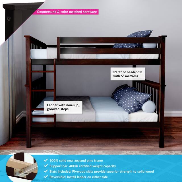 Max and Lily Full over Full Bunk Bed