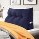 preview thumbnail 173 of 182, WOWMAX Large Reading Wedge Headboard Pillow for Bed Rest Back Support Twin - Cotton Navy
