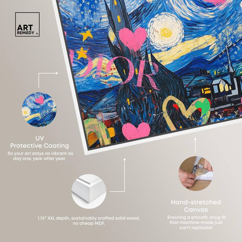 Starry Night Graffiti Canvas by Art Remedy