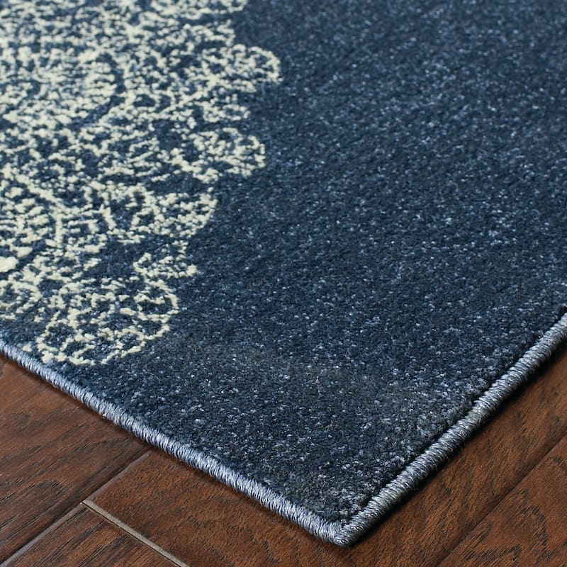 Vista Home Vallentuna Medallions Blue/Ivory Area Rug