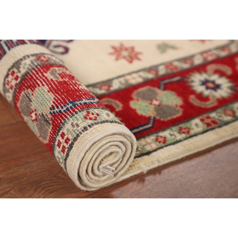 Kazak Oriental Accent Rug Handmade Wool Carpet - 3'0" x 4'0"