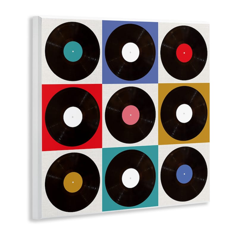 Stupell Geometric Music Records Wall Plaque Art Design By Katrina Craven