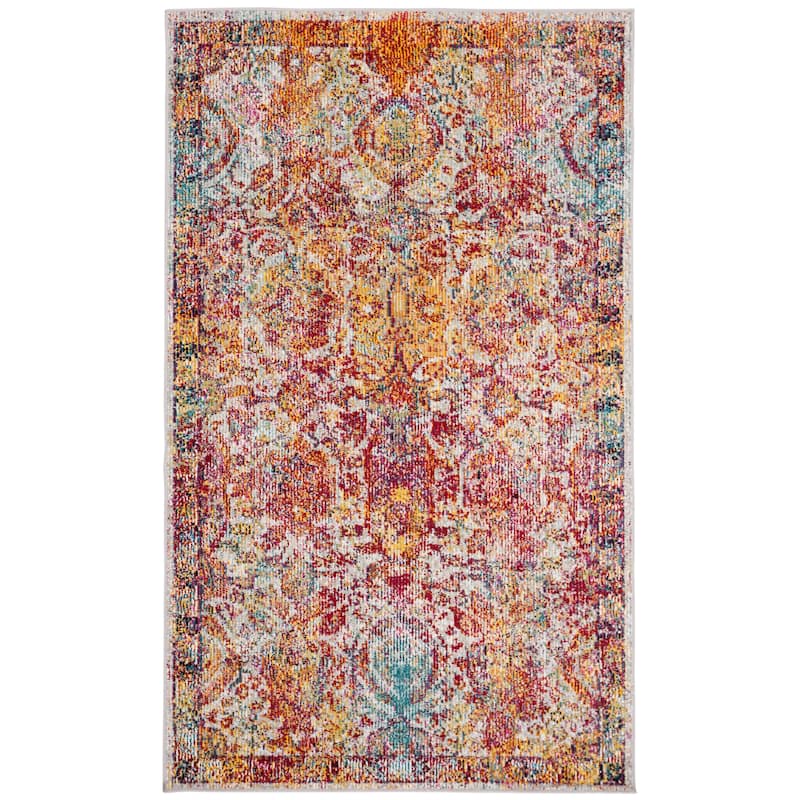 SAFAVIEH Crystal Liese Vintage Oriental Area Rug - 2'2" x 5' - Light Blue/Orange