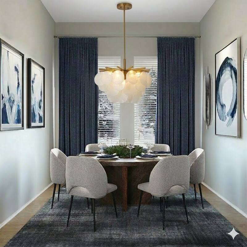 Transitional Gold Metal Petal Flush Mount