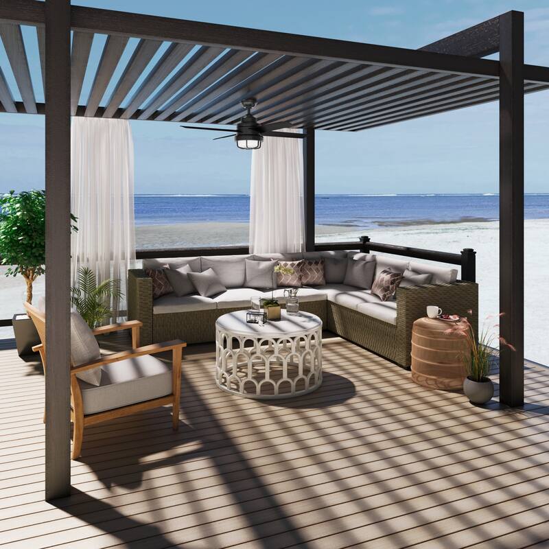Hunter 54" Searow Outdoor Ceiling Fan with LED Light