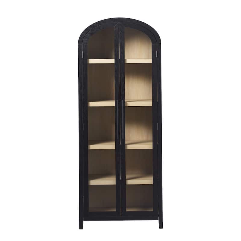 Middlebrook Designs Arched Tall Bookcase with Glass Doors