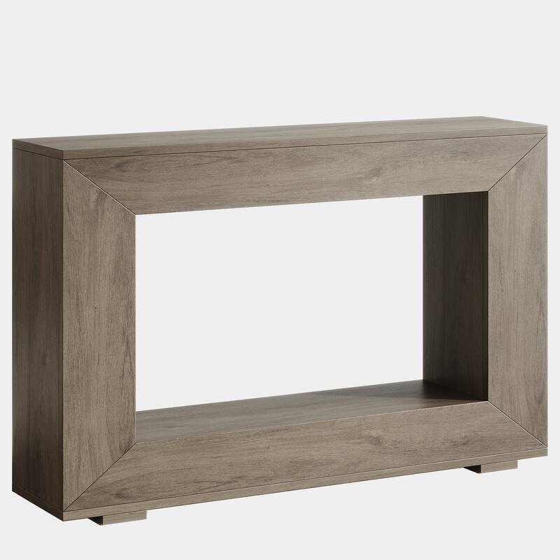 47" Farmhouse Narrow Rustic Console Table with Storage for Living Room