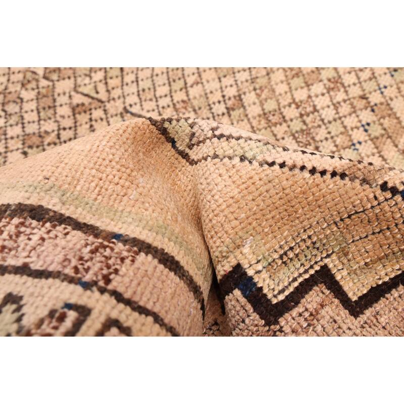 ECARPETGALLERY Hand-knotted Antalya Vintage Beige Wool Rug - 3'10 x 12'8