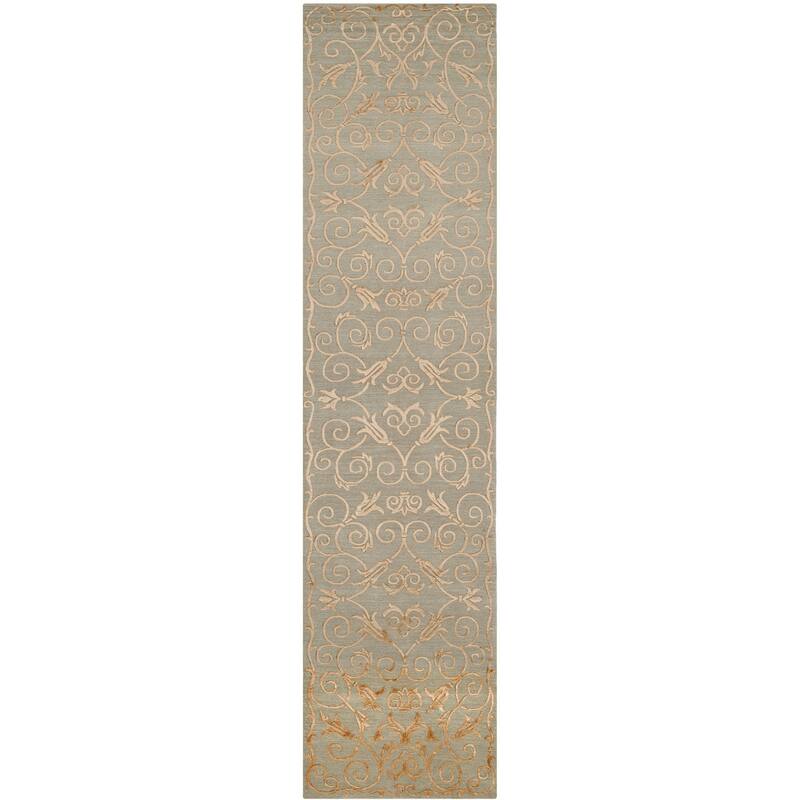 SAFAVIEH Couture Hand-knotted Tibetan Dalgiza Modern Wool Rug - 2'6" x 10' Runner - Assorted