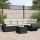 Option Black and cream 6 Piece Set With table