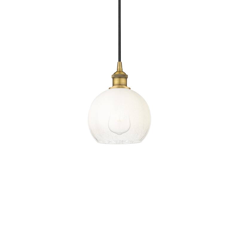 Innovations Lighting 616-1P-11-8 Brookhaven Globe Pendant Brookhaven - Brushed Brass / Opal