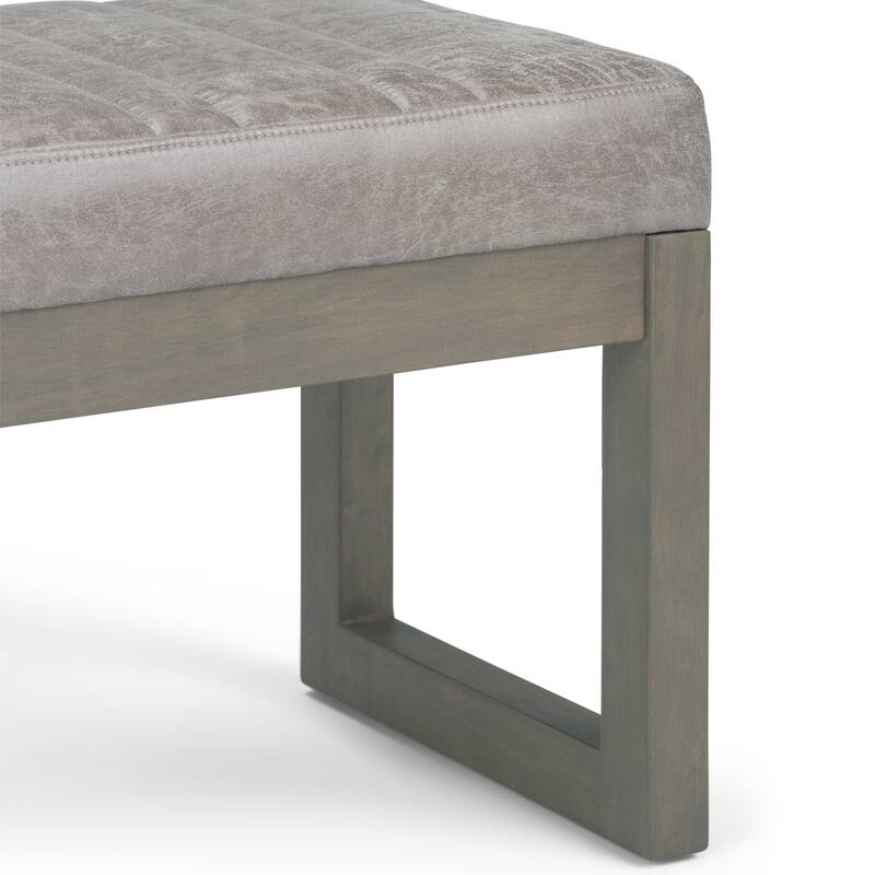 Modern Ottoman Bench for Living Room Bedroom - Gray