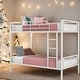 preview thumbnail 1 of 10, Twin Over Twin Metal Bunk Bed White