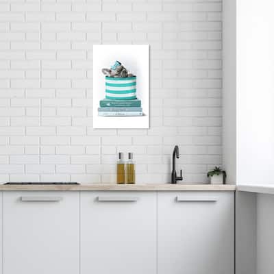 Wynwood Studio Fashion and Glam Deluxe Pet Blue and Tiffany Blue Glam Wall Art Canvas Print