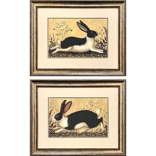 Hartley Rabbit Framed Paragon Folk Art Rabbit Framed Art - Set of 2 - Bed Bath & Beyond ...